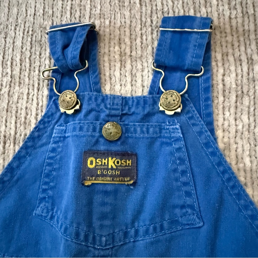Vintage OshKosh B’Gosh Overalls 2T Blue Made In USA Vestbak Toddler